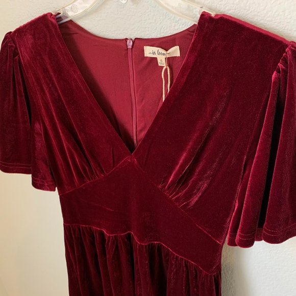 Red Velvet Mini Dress - Picture 4 of 5